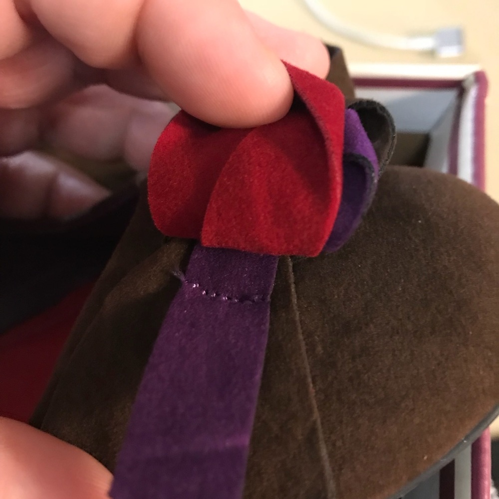 NWOT Brown Purple Red Flats - Picture 5 of 5